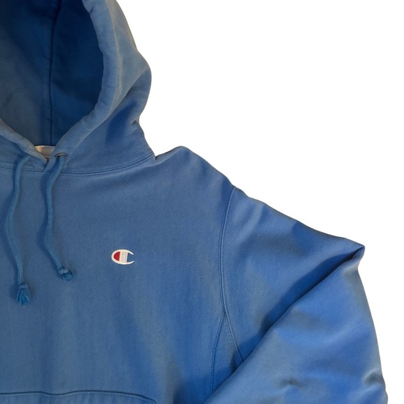 Champion Men's Washed Blue Hoodie - Picture 2 of 6